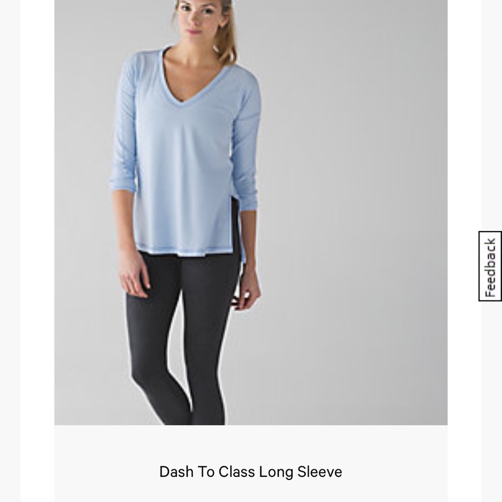 Lululemon Dash To Class Long Sleeve, Size 6